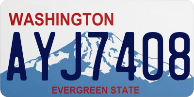 WA license plate AYJ7408