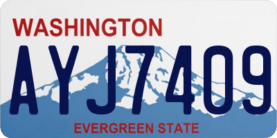 WA license plate AYJ7409