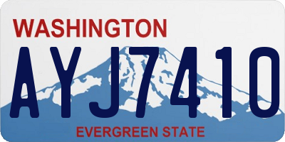 WA license plate AYJ7410