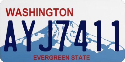 WA license plate AYJ7411