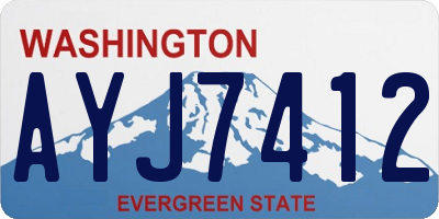 WA license plate AYJ7412
