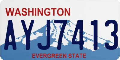WA license plate AYJ7413