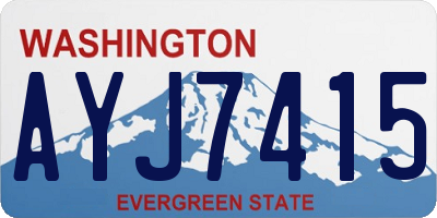 WA license plate AYJ7415