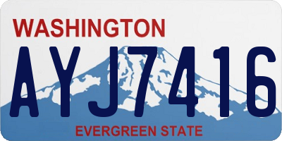 WA license plate AYJ7416