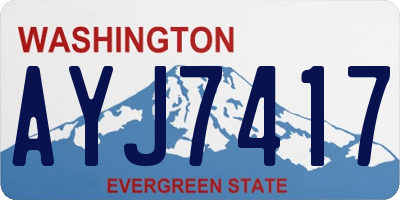 WA license plate AYJ7417