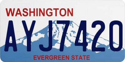 WA license plate AYJ7420