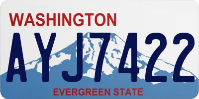 WA license plate AYJ7422