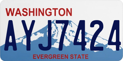 WA license plate AYJ7424