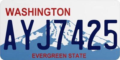 WA license plate AYJ7425
