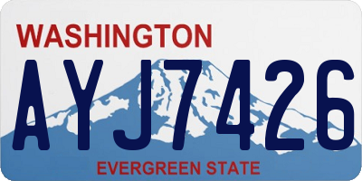 WA license plate AYJ7426