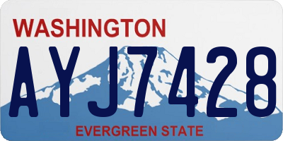 WA license plate AYJ7428