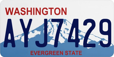 WA license plate AYJ7429