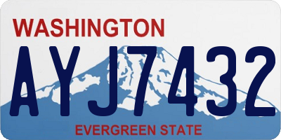 WA license plate AYJ7432
