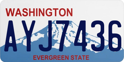 WA license plate AYJ7436