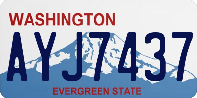 WA license plate AYJ7437