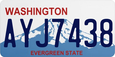 WA license plate AYJ7438