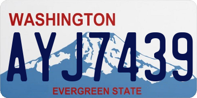 WA license plate AYJ7439