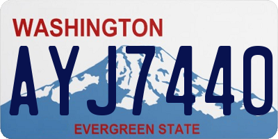 WA license plate AYJ7440