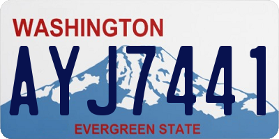 WA license plate AYJ7441