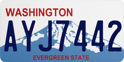 WA license plate AYJ7442
