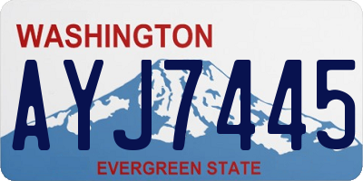 WA license plate AYJ7445