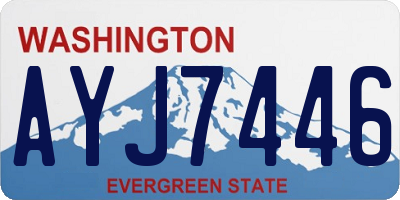 WA license plate AYJ7446