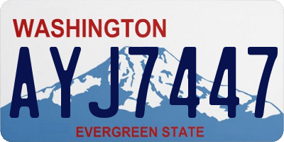 WA license plate AYJ7447