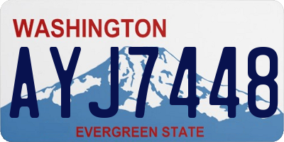 WA license plate AYJ7448
