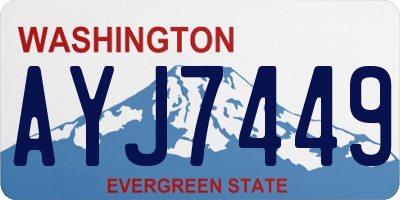 WA license plate AYJ7449