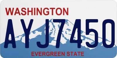 WA license plate AYJ7450