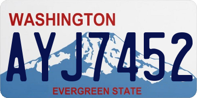 WA license plate AYJ7452