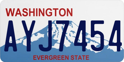 WA license plate AYJ7454