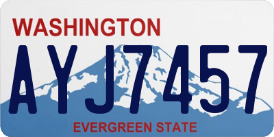 WA license plate AYJ7457