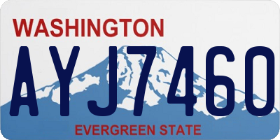 WA license plate AYJ7460