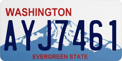 WA license plate AYJ7461
