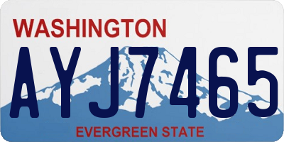WA license plate AYJ7465