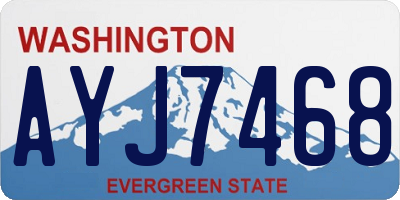 WA license plate AYJ7468