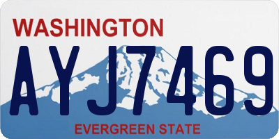 WA license plate AYJ7469