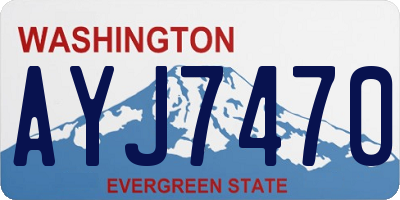 WA license plate AYJ7470