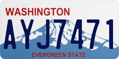 WA license plate AYJ7471