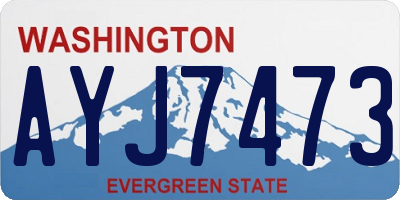 WA license plate AYJ7473