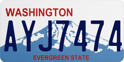 WA license plate AYJ7474