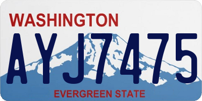 WA license plate AYJ7475