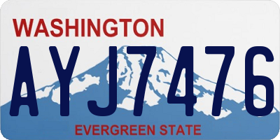 WA license plate AYJ7476