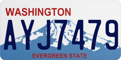 WA license plate AYJ7479