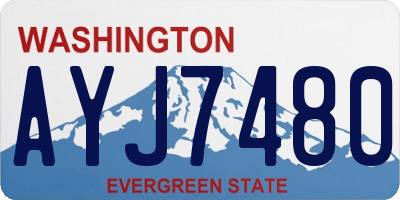 WA license plate AYJ7480