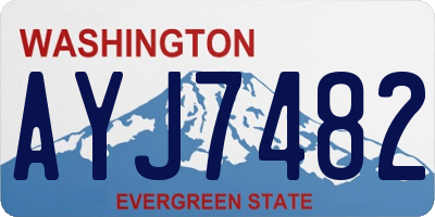 WA license plate AYJ7482