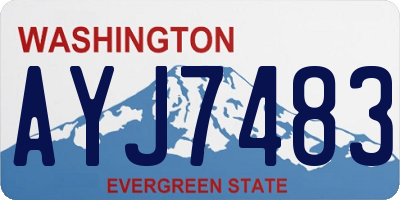 WA license plate AYJ7483