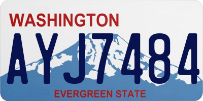 WA license plate AYJ7484