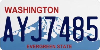 WA license plate AYJ7485